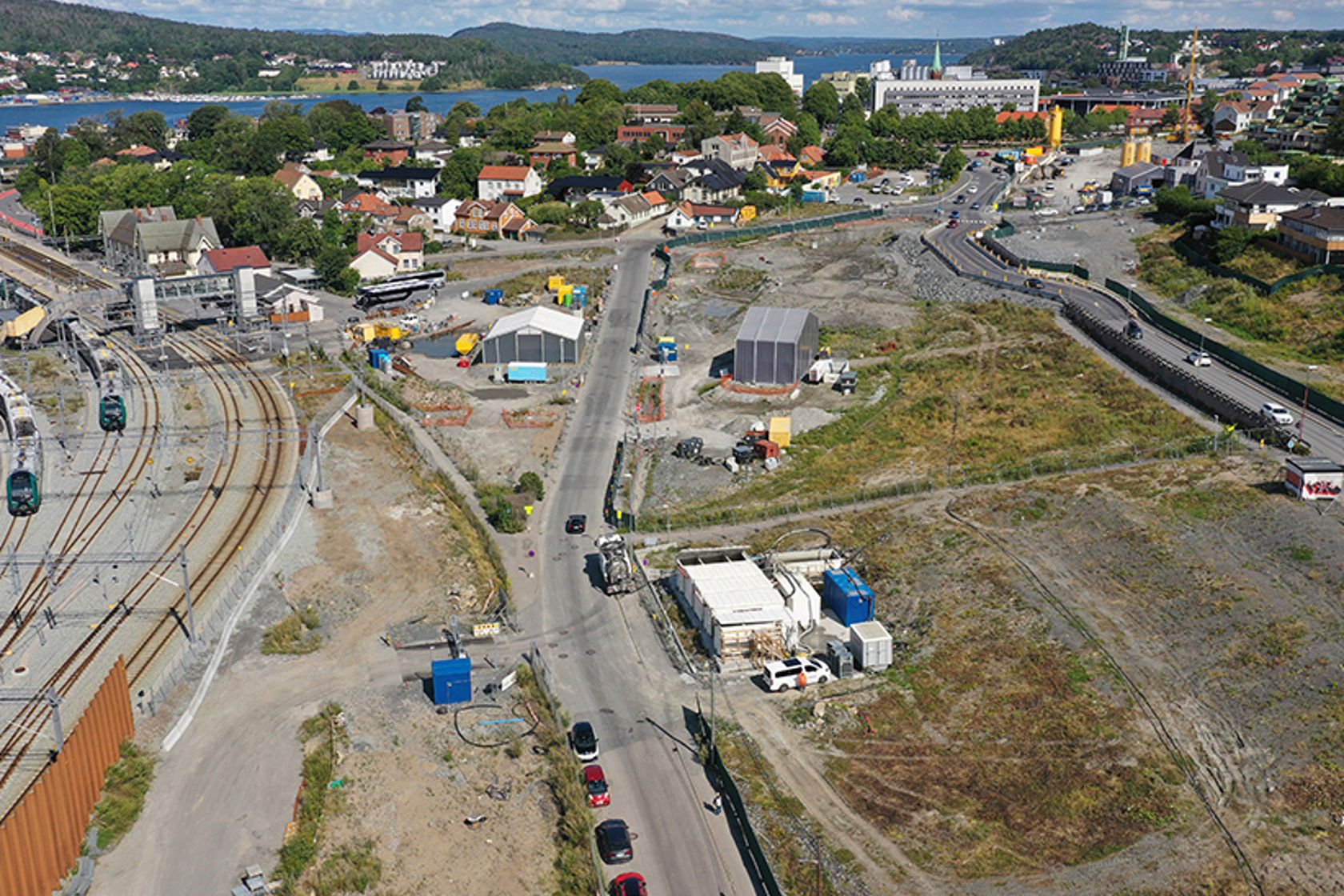 Oversiktsbilde av anleggsområde i Moss