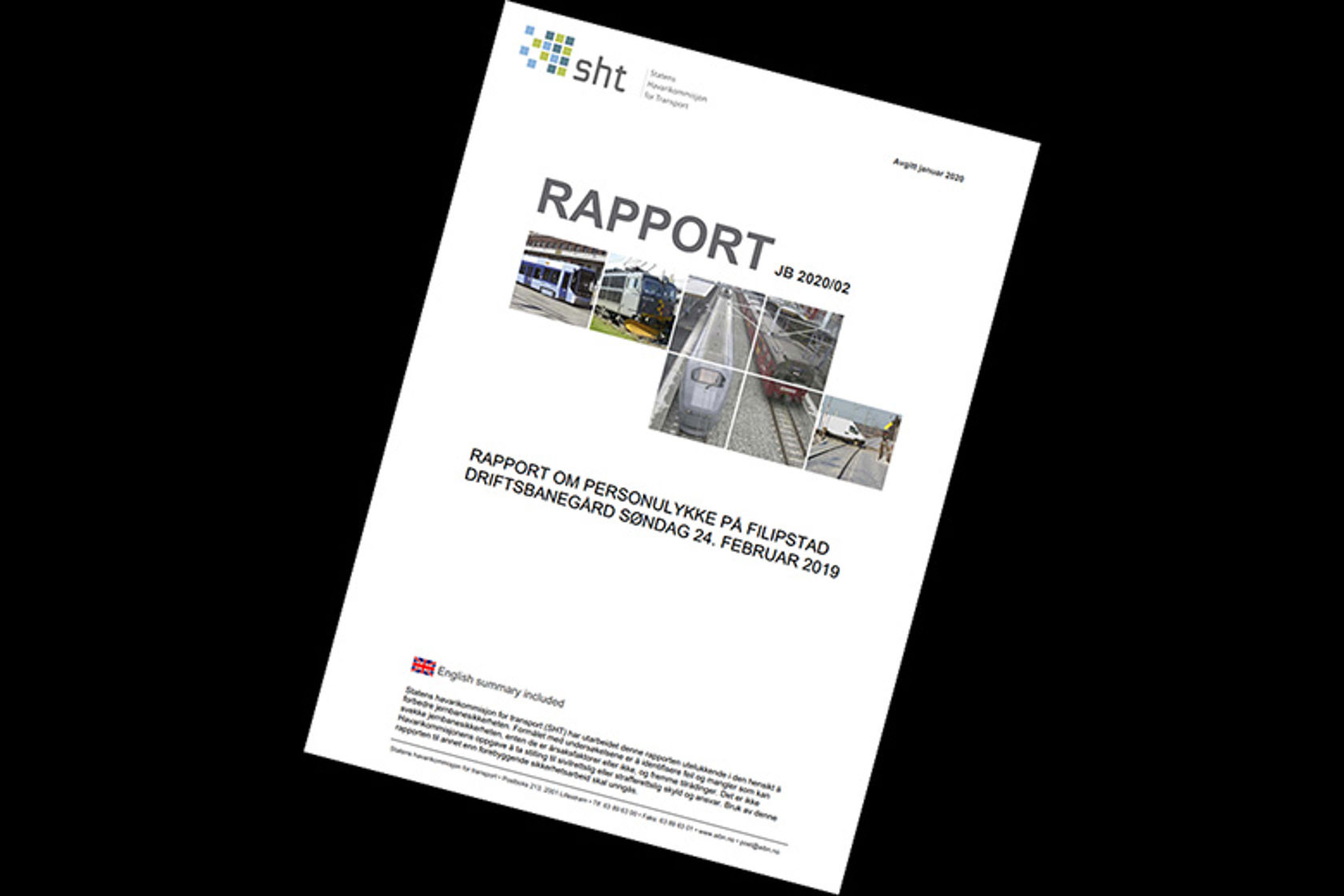 Bilde av en forside på en rapport